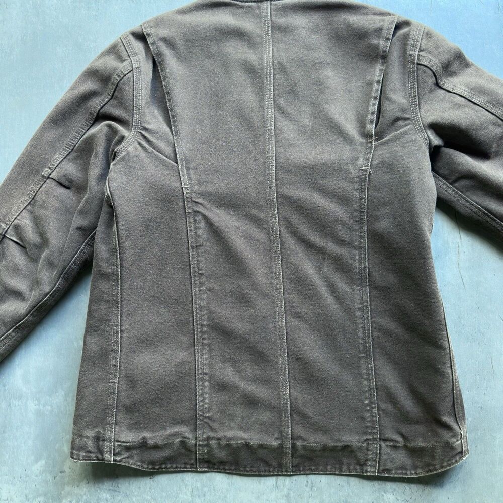 VTG Carhartt Detroit Jacket Women's M Blanket Lined Work Brown WC061 DKB - Picture 11 of 13